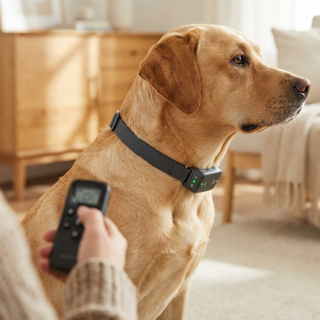 ULTRA K9 e-collar showing vibration and stim mode selector