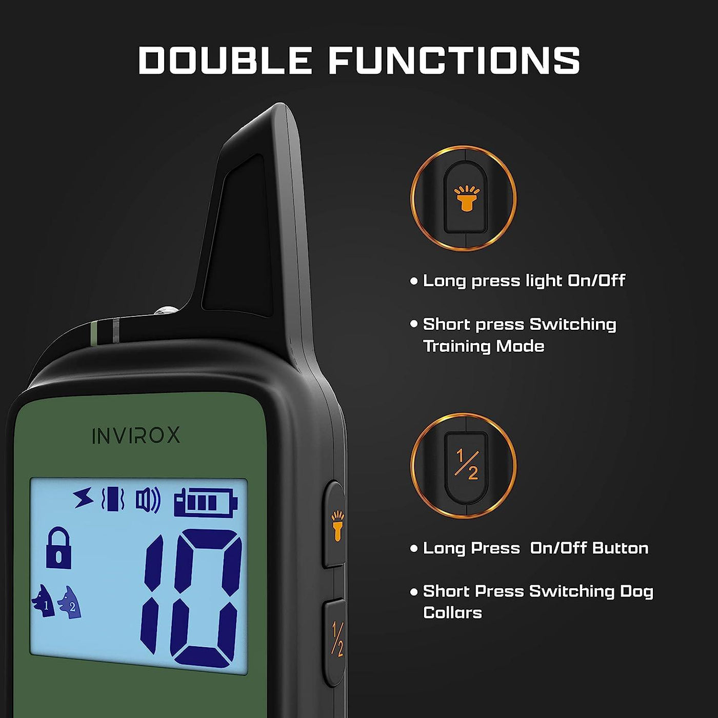 INVIROX X2 SPARK K9 Dog Training Collar