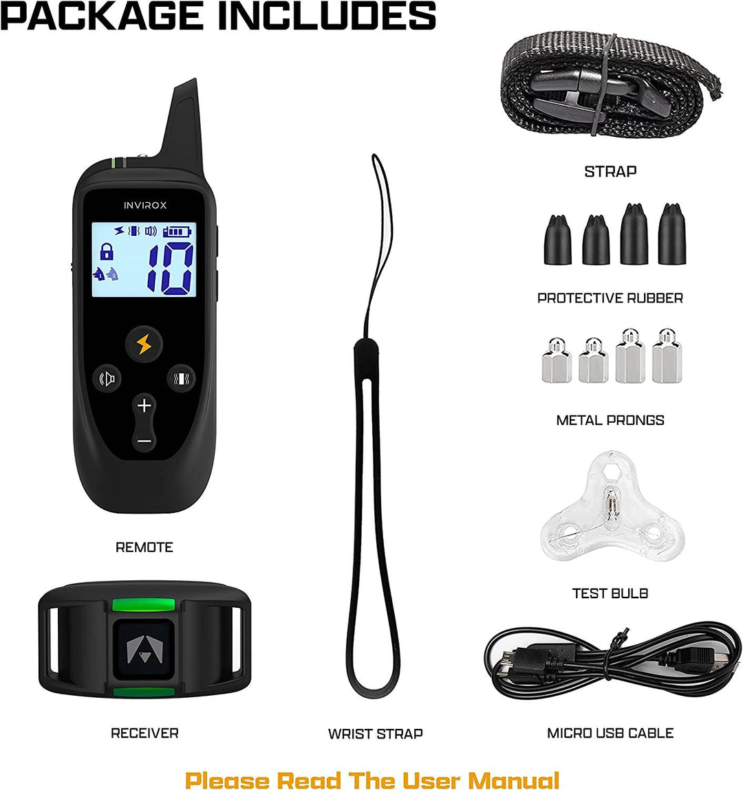 INVIROX Dog Shock Collar 2024 Edition 123 Levels Dog Training Collar INVIROX Dog Shock Collar 2024 Edition 123 Levels Dog Training Collar