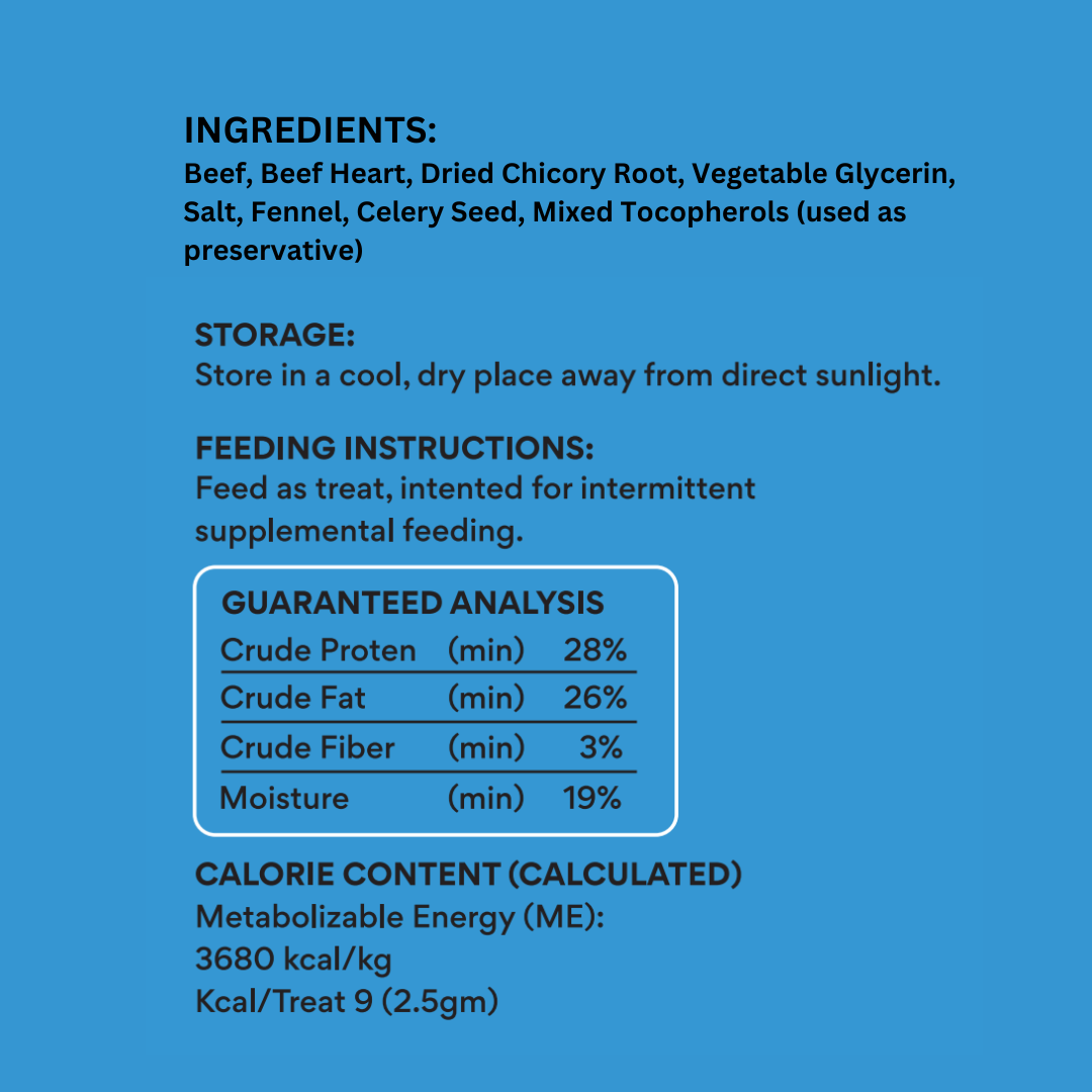 Beef Bites: All Natural Premium Air Dried Training Treats - 16oz
