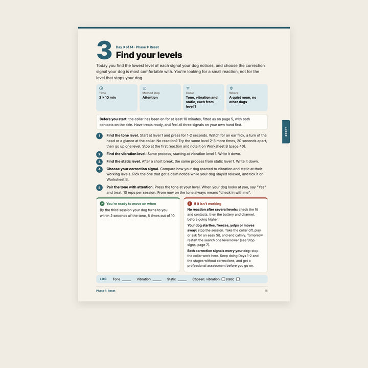 Day 3 page of the 14-Day Protocol: Find your levels