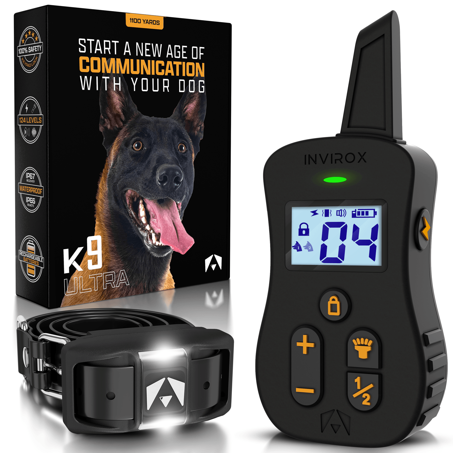 INVIROX ULTRA K9 Dog Training Collar USA Award Winning E Collar INVIROX DOG TRAINING GEAR