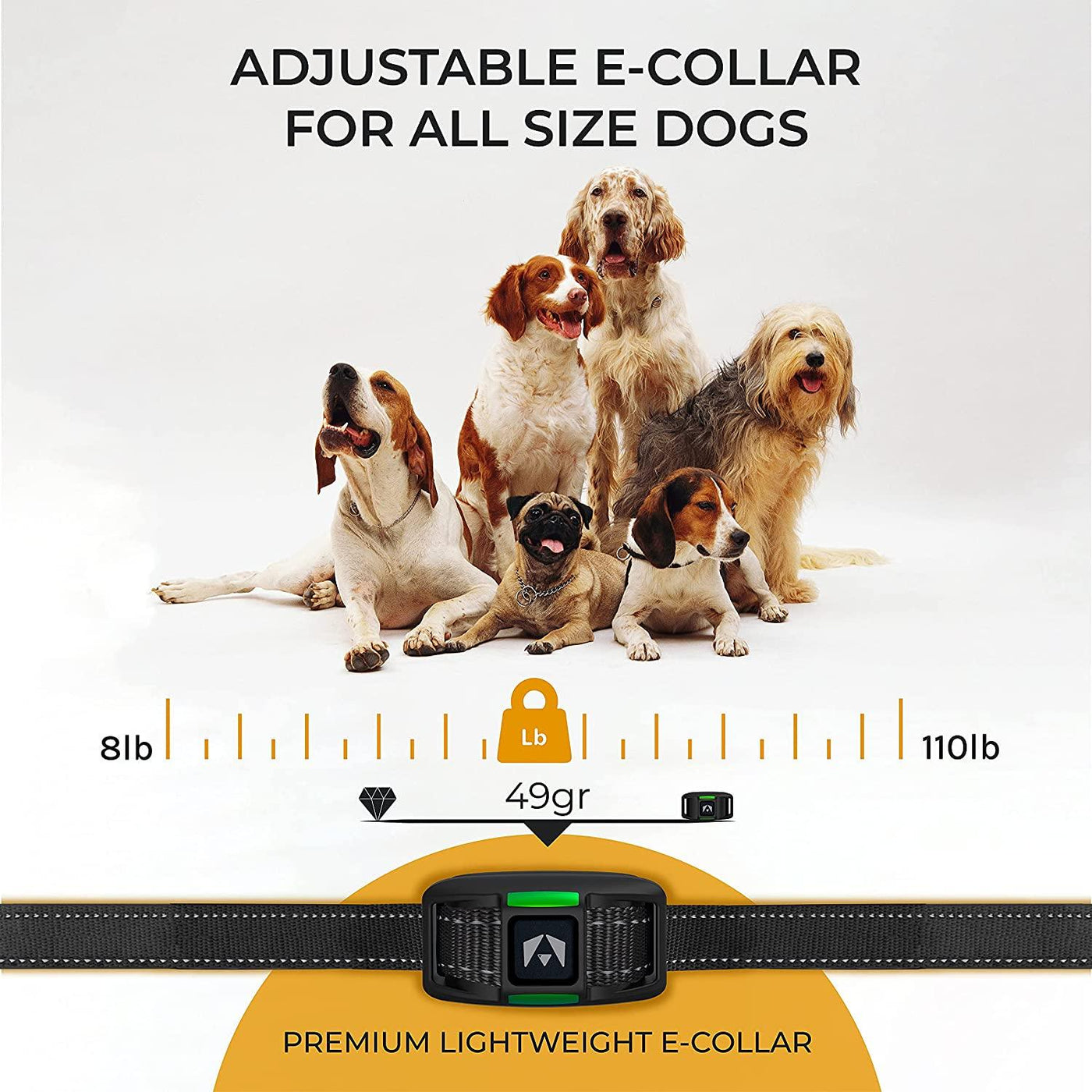 Dog training collar for large breed